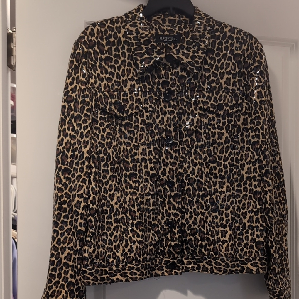 Perceptions Leopard Print Jacket - image 1